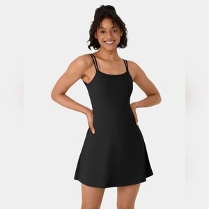 👝HALARA Softlyzero Plush Double Straps Backless Twisted 2-Pcs Pocket Slip Dress